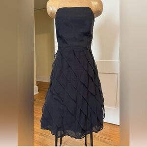 White House Black Market Strapless Black Dress